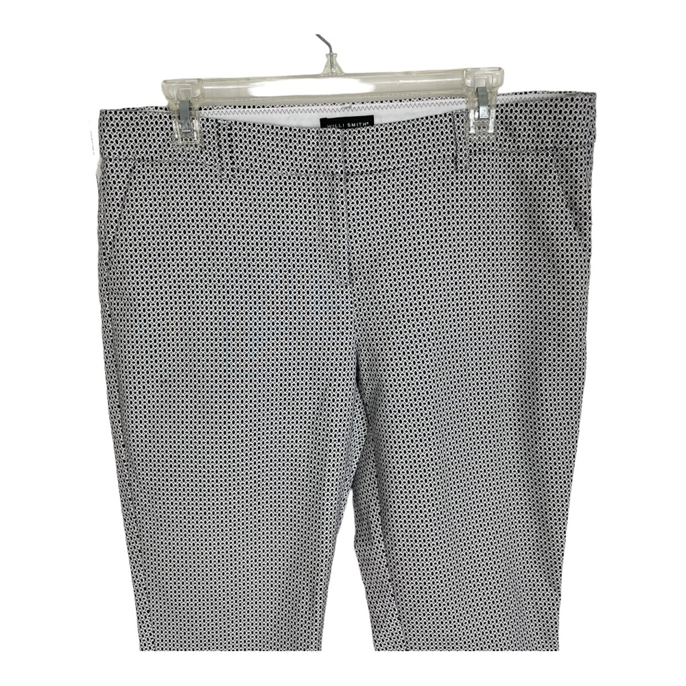 Willi Smith Navy‎ Tan Patterned Pants Size 12 Office Siren Corpcore - Picture 4 of 13